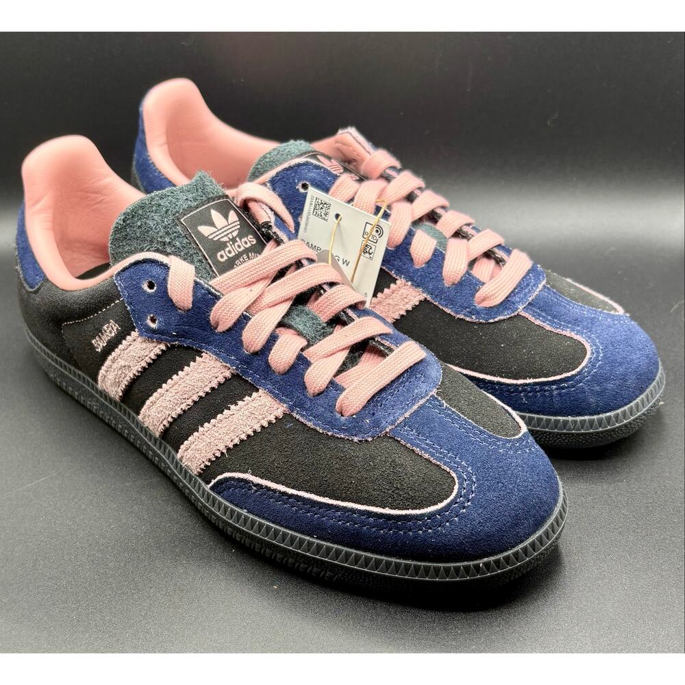 NIB - Sz. 6.5 - Woman's Adidas Samba OG Black/Blue/Pink - Picture 3 of 7